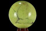 Polished Green Opal Sphere - Madagascar #95878-1